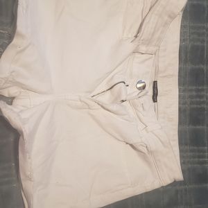 White jean shorts